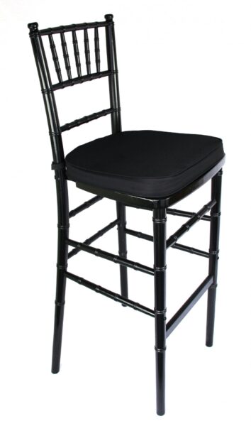 Black Stackable Wood Chiavari Barstool