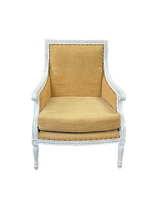 Burlap French Vintage Armchair