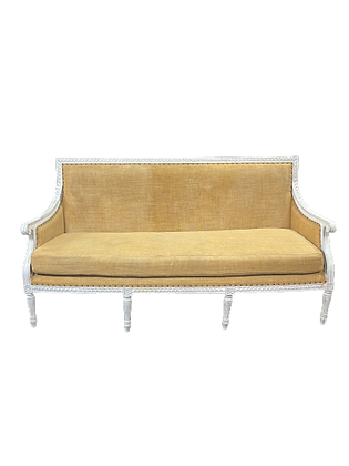 Burlap French Vintage Sofa