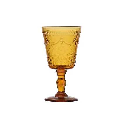 Cornflower Amber Goblet