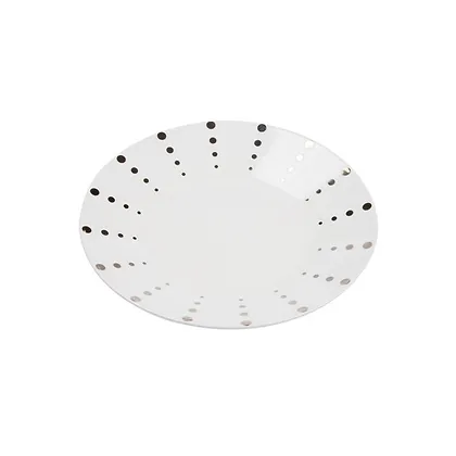 Dotted Silver Salad Plate