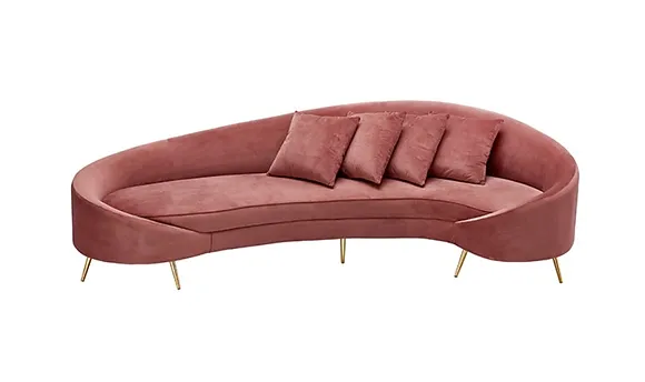 Dusty Rose Velvet Sofa