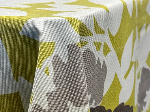 Floral Damask Lime Charcoal